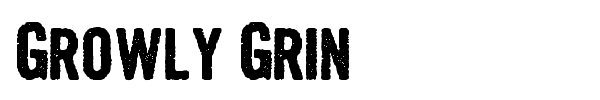 Growly Grin font preview